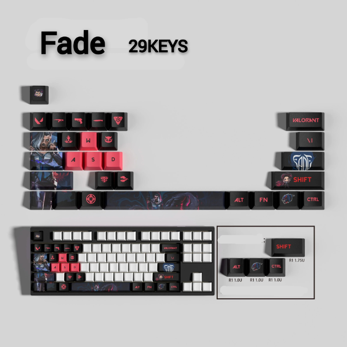 Fan Made - Fade Keycaps – Limited Edition (29/14 Keys)