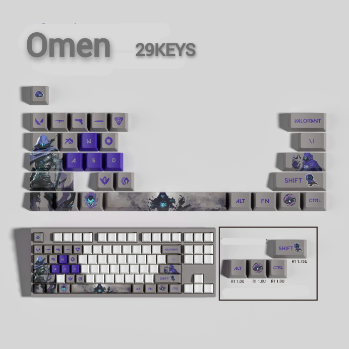 Fan Made - Omen Keycaps – Limited Edition (29/14 Keys)