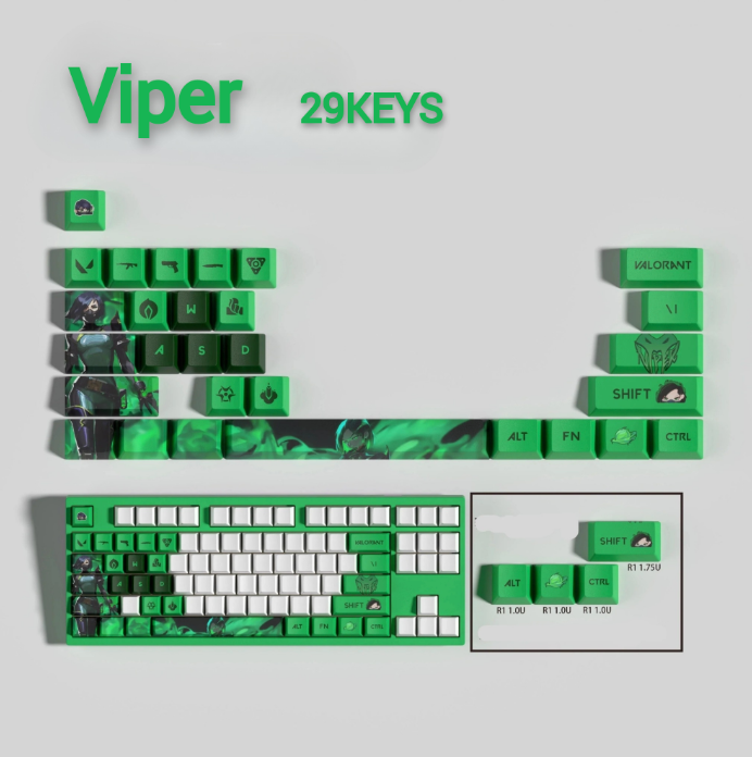 Fan Made - Viper Keycaps – Limited Edition (29/14 Keys)