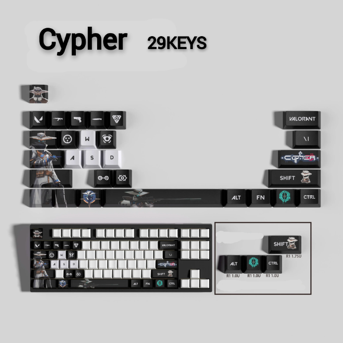 Fan Made - Cypher Keycaps – Limited Edition (29/14 Keys)