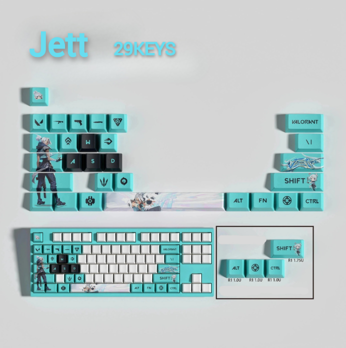 Fan Made - Jett Keycaps – Limited Edition (29/14 Keys)