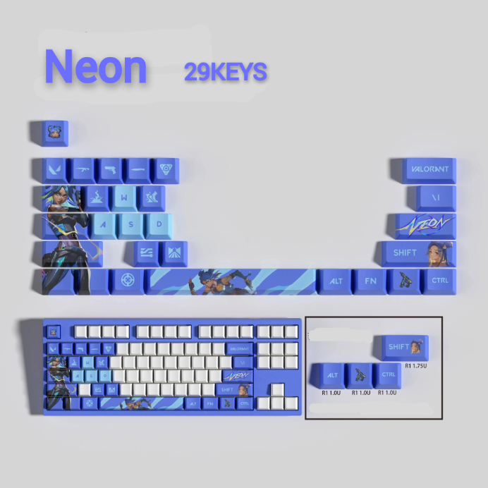 Fan Made - Neon Keycaps – Limited Edition (29/14 Keys)