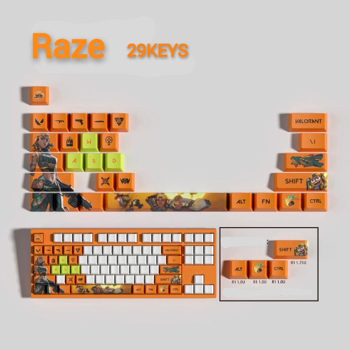 Fan Made - Raze Keycaps – Limited Edition (29/14 Keys)